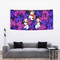 Christmas Snowman Leaves Tapestry Xmas Holiday Patterns - Wonder Print Shop