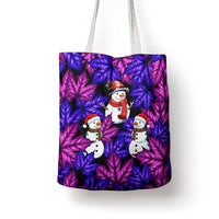 Christmas Snowman Leaves Tote Bag Xmas Holiday Patterns - Wonder Print Shop