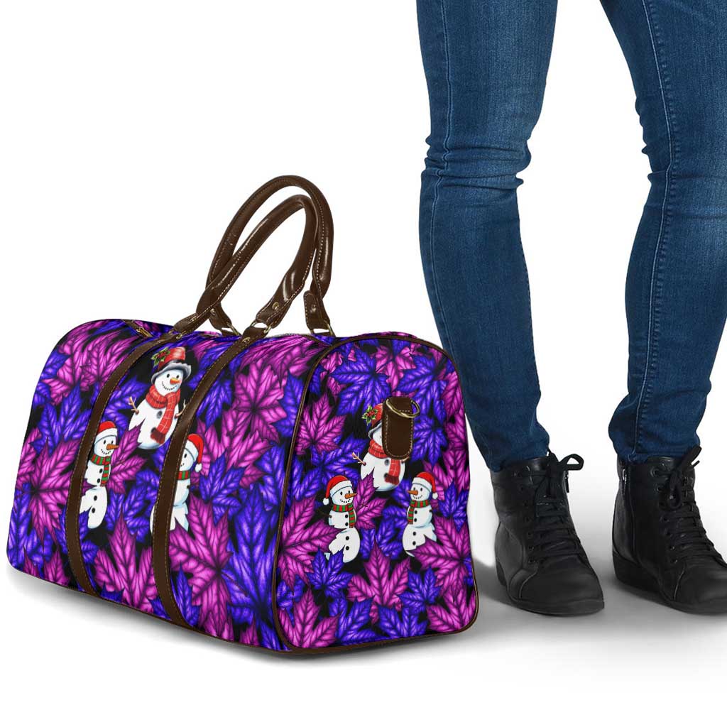 Christmas Snowman Leaves Travel Bag Xmas Holiday Patterns - Wonder Print Shop