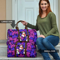 Christmas Snowman Leaves Travel Bag Xmas Holiday Patterns - Wonder Print Shop