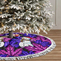 Christmas Snowman Leaves Tree Skirt Xmas Holiday Patterns - Wonder Print Shop