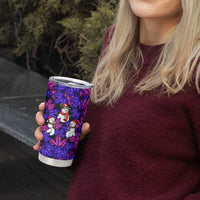 Christmas Snowman Leaves Tumbler Cup Xmas Holiday Patterns - Wonder Print Shop