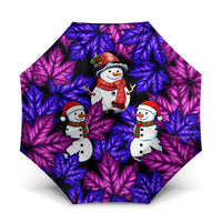 Christmas Snowman Leaves Umbrella Xmas Holiday Patterns - Wonder Print Shop
