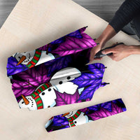 Christmas Snowman Leaves Umbrella Xmas Holiday Patterns - Wonder Print Shop