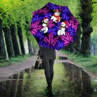 Christmas Snowman Leaves Umbrella Xmas Holiday Patterns - Wonder Print Shop