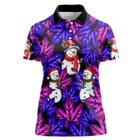 Christmas Snowman Leaves Women Polo Shirt Xmas Holiday Patterns - Wonder Print Shop