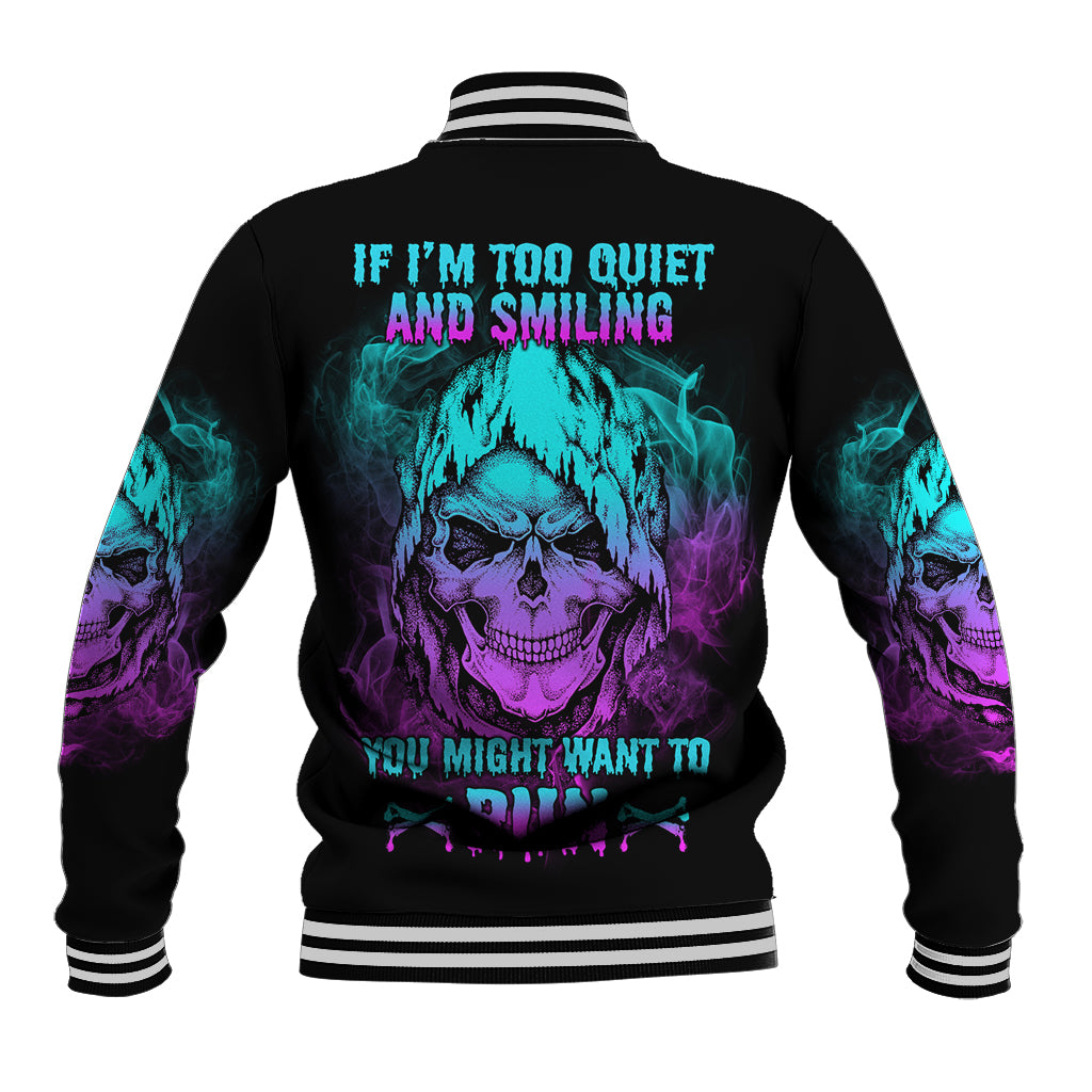 If I'm Too Quiet And Smiling Baseball Jacket - Wonder Print Shop