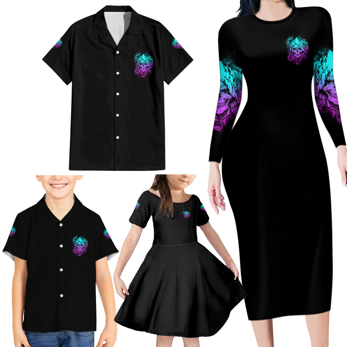 If I'm Too Quiet And Smiling Family Matching Long Sleeve Bodycon Dress and Hawaiian Shirt - Wonder Print Shop