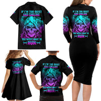 If I'm Too Quiet And Smiling Family Matching Long Sleeve Bodycon Dress and Hawaiian Shirt - Wonder Print Shop