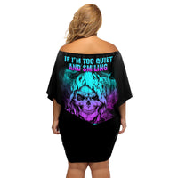 If I'm Too Quiet And Smiling Family Matching Off Shoulder Short Dress and Hawaiian Shirt - Wonder Print Shop