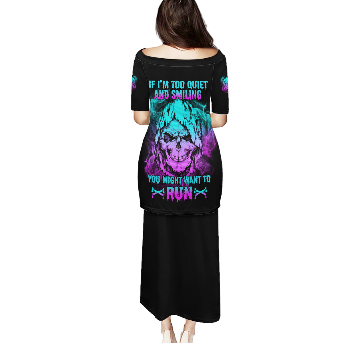 If I'm Too Quiet And Smiling Family Matching Puletasi Dress and Hawaiian Shirt - Wonder Print Shop