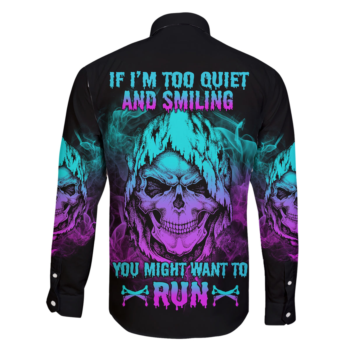 If I'm Too Quiet And Smiling Family Matching Short Sleeve Bodycon Dress and Hawaiian Shirt - Wonder Print Shop