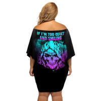If I'm Too Quiet And Smiling Off Shoulder Short Dress - Wonder Print Shop