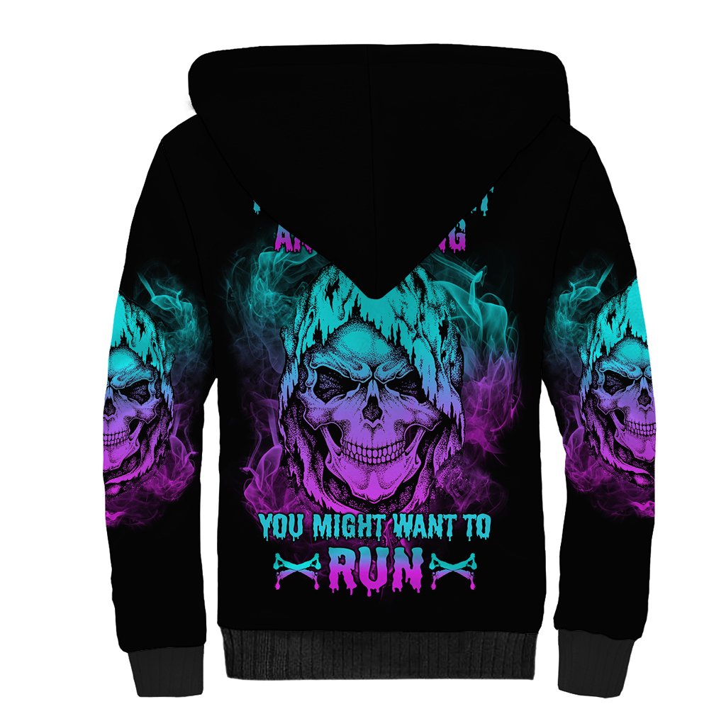 If I'm Too Quiet And Smiling Sherpa Hoodie - Wonder Print Shop