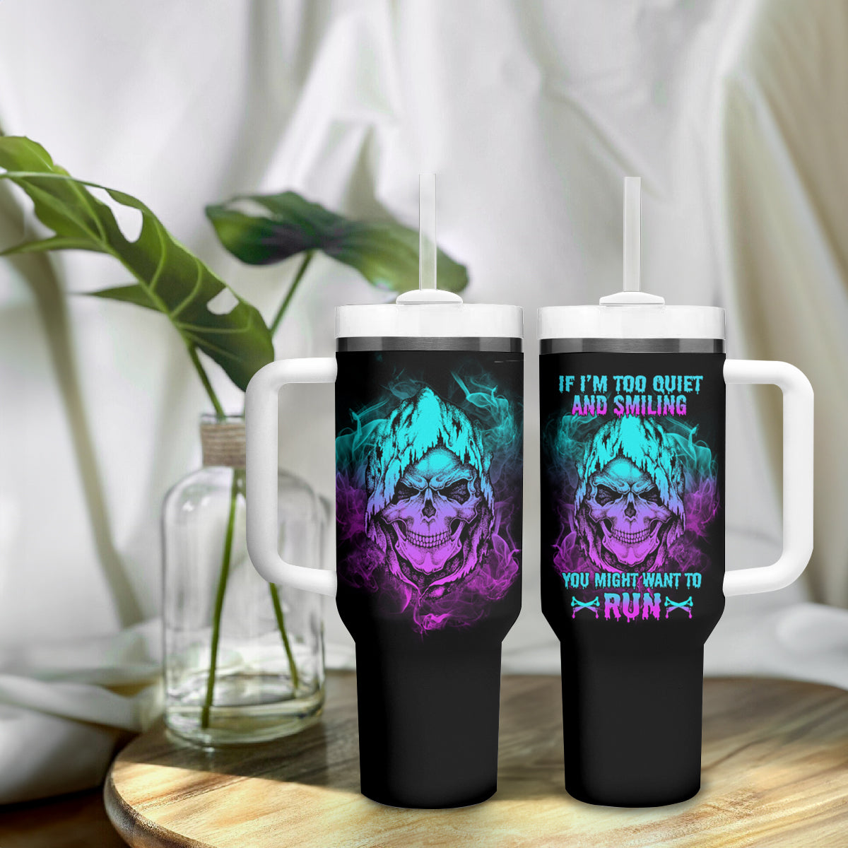 If I'm Too Quiet And Smiling Tumbler With Handle - Wonder Print Shop