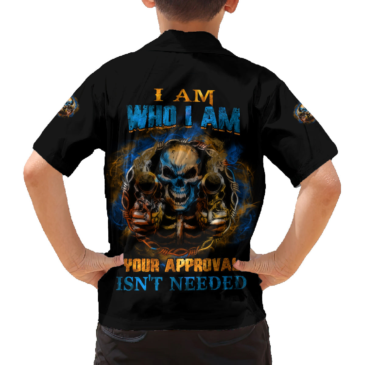 I Am Who I Am Family Matching Off Shoulder Short Dress and Hawaiian Shirt - Wonder Print Shop