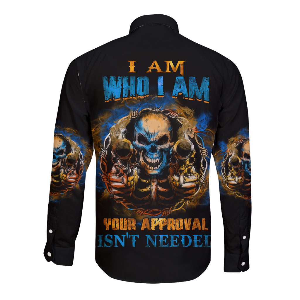 I Am Who I Am Long Sleeve Button Shirt - Wonder Print Shop