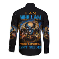 I Am Who I Am Long Sleeve Button Shirt - Wonder Print Shop