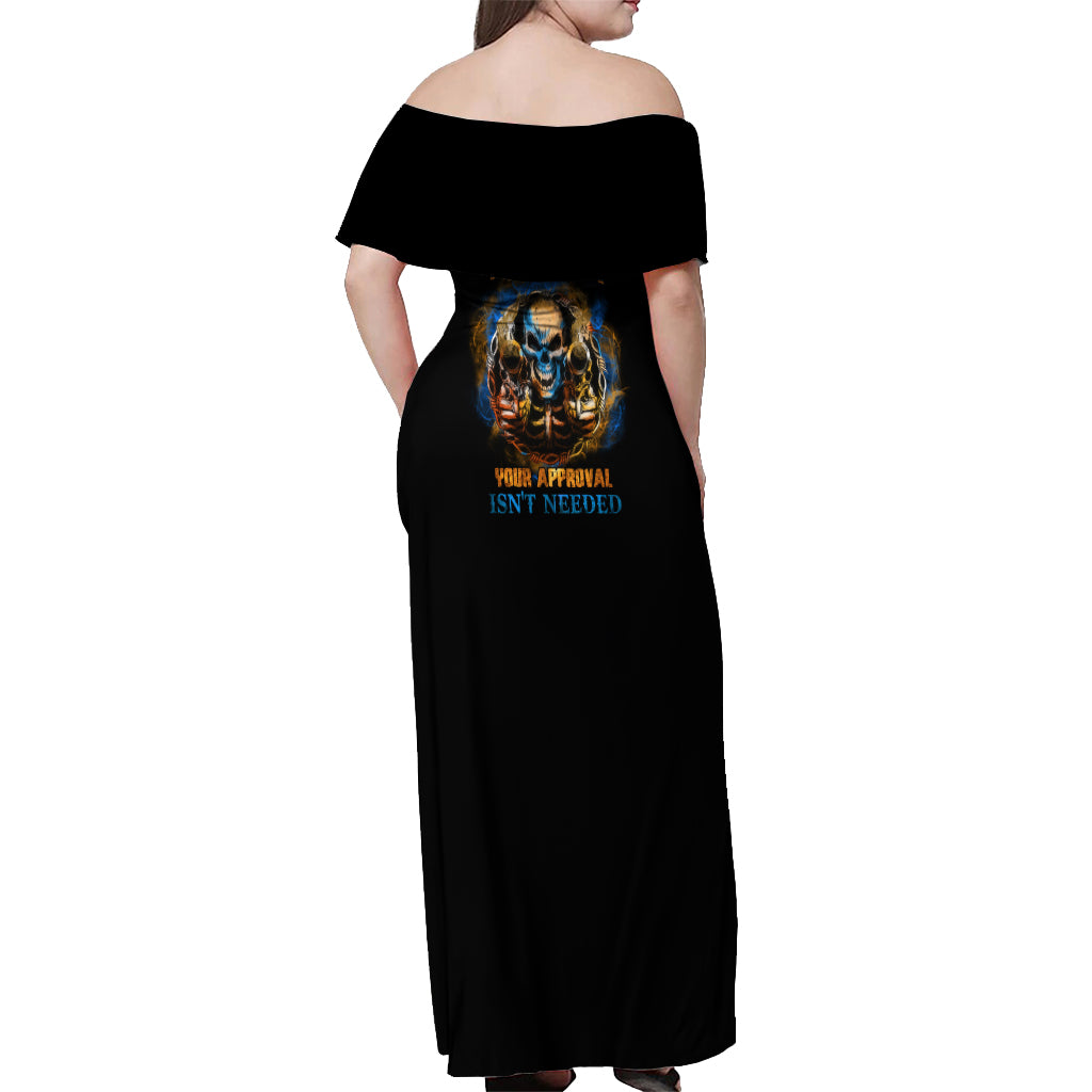 I Am Who I Am Off Shoulder Maxi Dress - Wonder Print Shop