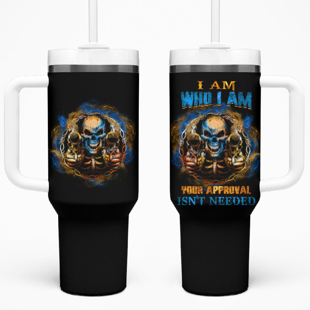 I Am Who I Am Tumbler With Handle - Wonder Print Shop