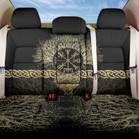 Vegvisir Compass Viking Back Car Seat Cover with Yggdrasil Tree and Axe Symbols Norse Mythology Tribute - Wonder Print Shop
