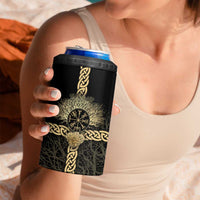 Vegvisir Compass Viking 4 in 1 Can Cooler Tumbler with Yggdrasil Tree and Axe Symbols Norse Mythology Tribute - Wonder Print Shop
