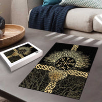 Vegvisir Compass Viking Puzzle with Yggdrasil Tree and Axe Symbols Norse Mythology Tribute - Wonder Print Shop