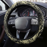 Vegvisir Compass Viking Steering Wheel Cover with Yggdrasil Tree and Axe Symbols Norse Mythology Tribute - Wonder Print Shop