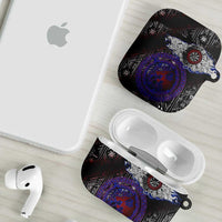 Fenrir Wolf Viking AirPods Case with Vegvisir Runes and Red Circle Norse Legend Tribute - Wonder Print Shop