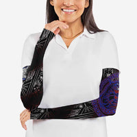 Fenrir Wolf Viking Arm Sleeves with Vegvisir Runes and Red Circle Norse Legend Tribute - Wonder Print Shop