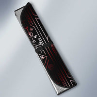 Fenrir Wolf Viking Auto Sun Shade with Vegvisir Runes and Red Circle Norse Legend Tribute - Wonder Print Shop