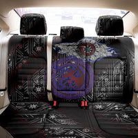 Fenrir Wolf Viking Back Car Seat Cover with Vegvisir Runes and Red Circle Norse Legend Tribute - Wonder Print Shop