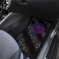 Fenrir Wolf Viking Car Mats with Vegvisir Runes and Red Circle Norse Legend Tribute - Wonder Print Shop