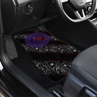 Fenrir Wolf Viking Car Mats with Vegvisir Runes and Red Circle Norse Legend Tribute - Wonder Print Shop
