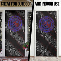 Fenrir Wolf Viking Door Cover with Vegvisir Runes and Red Circle Norse Legend Tribute - Wonder Print Shop