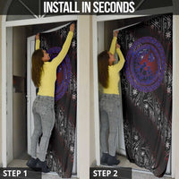 Fenrir Wolf Viking Door Cover with Vegvisir Runes and Red Circle Norse Legend Tribute - Wonder Print Shop