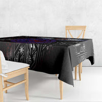 Fenrir Wolf Viking Tablecloth with Vegvisir Runes and Red Circle Norse Legend Tribute - Wonder Print Shop