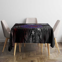 Fenrir Wolf Viking Tablecloth with Vegvisir Runes and Red Circle Norse Legend Tribute - Wonder Print Shop