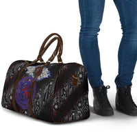 Fenrir Wolf Viking Travel Bag with Vegvisir Runes and Red Circle Norse Legend Tribute - Wonder Print Shop