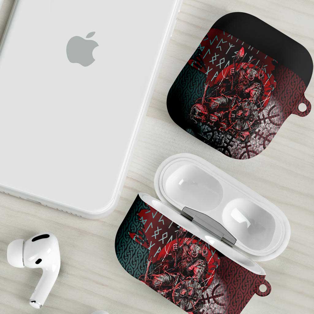Viking Warrior AirPods Case with Runes and Blood Battle Scene Norse Valor Tribute - Wonder Print Shop