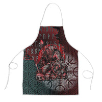 Viking Warrior Apron with Runes and Blood Battle Scene Norse Valor Tribute - Wonder Print Shop