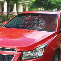 Viking Warrior Auto Sun Shade with Runes and Blood Battle Scene Norse Valor Tribute - Wonder Print Shop
