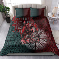 Viking Warrior Bedding Set with Runes and Blood Battle Scene Norse Valor Tribute - Wonder Print Shop