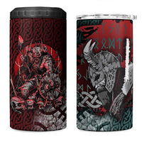 Viking Warrior 4 in 1 Can Cooler Tumbler with Runes and Blood Battle Scene Norse Valor Tribute - Wonder Print Shop