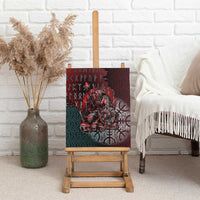 Viking Warrior Canvas Wall Art with Runes and Blood Battle Scene Norse Valor Tribute - Wonder Print Shop