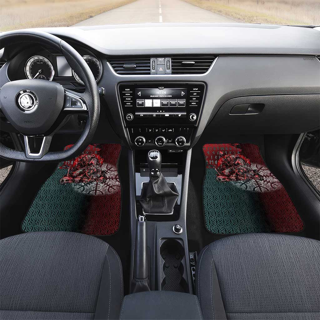 Viking Warrior Car Mats with Runes and Blood Battle Scene Norse Valor Tribute - Wonder Print Shop
