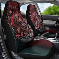 Viking Warrior Car Seat Cover with Runes and Blood Battle Scene Norse Valor Tribute - Wonder Print Shop