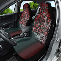 Viking Warrior Car Seat Cover with Runes and Blood Battle Scene Norse Valor Tribute - Wonder Print Shop