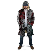 Viking Warrior Cloak with Runes and Blood Battle Scene Norse Valor Tribute - Wonder Print Shop