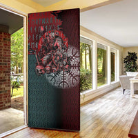 Viking Warrior Door Cover with Runes and Blood Battle Scene Norse Valor Tribute - Wonder Print Shop